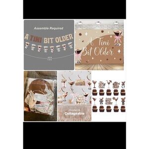 'A Tini Bit Older' Party Decoration Set - espresso martini